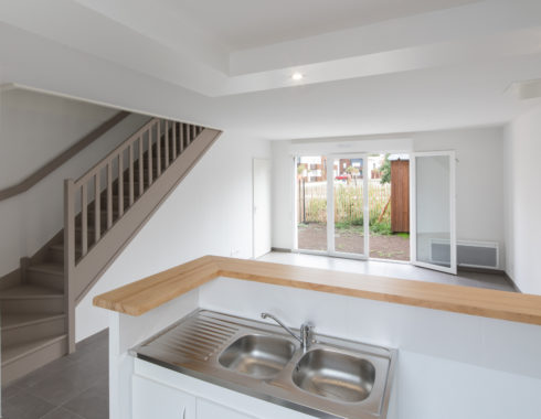 architecte gujan mestras logements collectifs Brémontier intérieur rdc